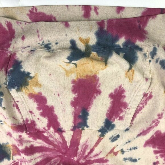 Champion Reverse Weave Norwich University Tie Dye Hooded Sweatshirt XL OOAK - Picture 8 of 10